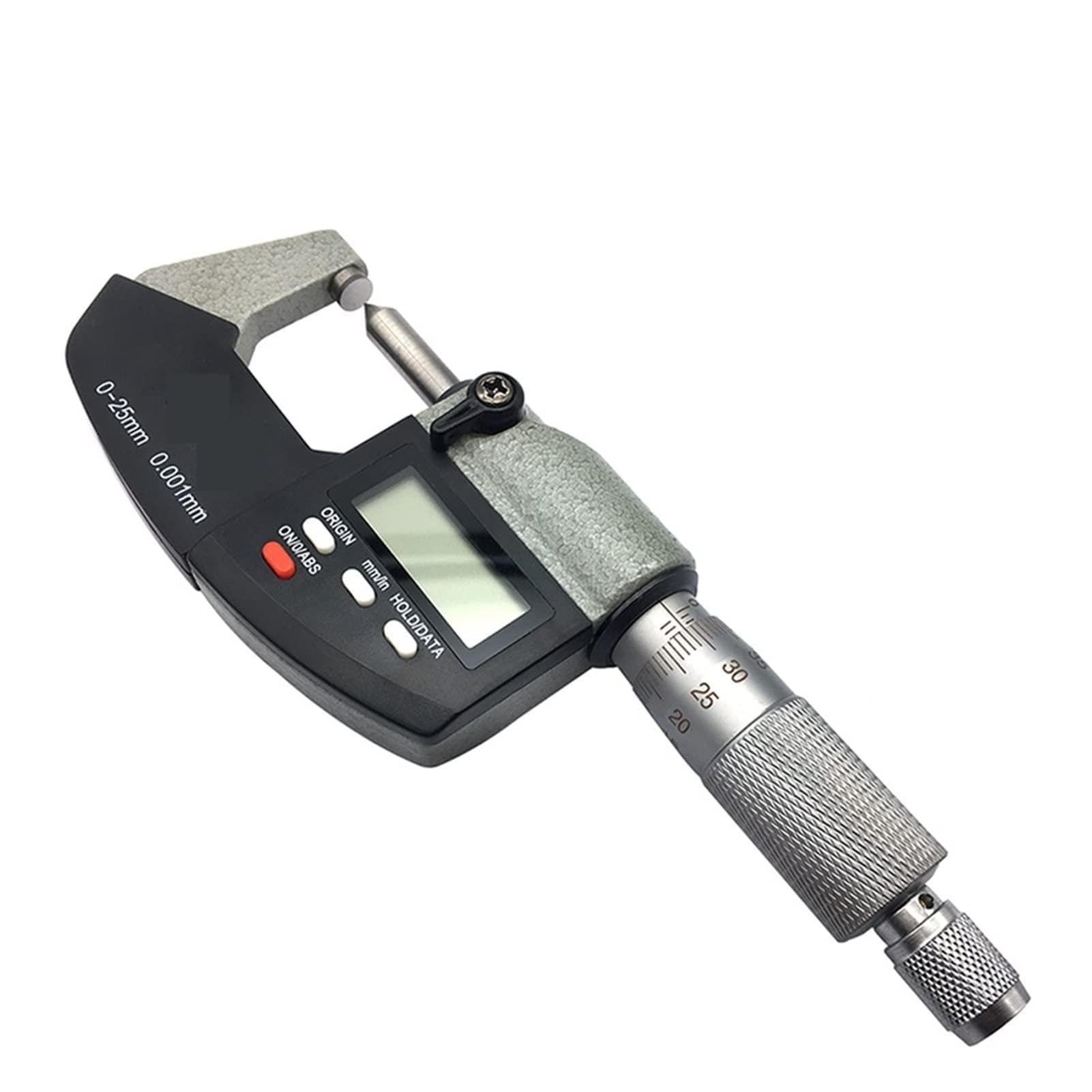 Micrómetro digital Herramienta de medición precisa 0-25mm 0.001mm Individual punteado Micrómetro exterior Micrómetro Micrómetro Micrómetro Herramienta de medición con caja