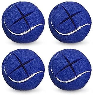 CALIBAN 4 pelotas de tenis para caminantes, pelotas de tenis de primera calidad para patas de muebles y protección de suelos duros, fáciles de usar, color azul