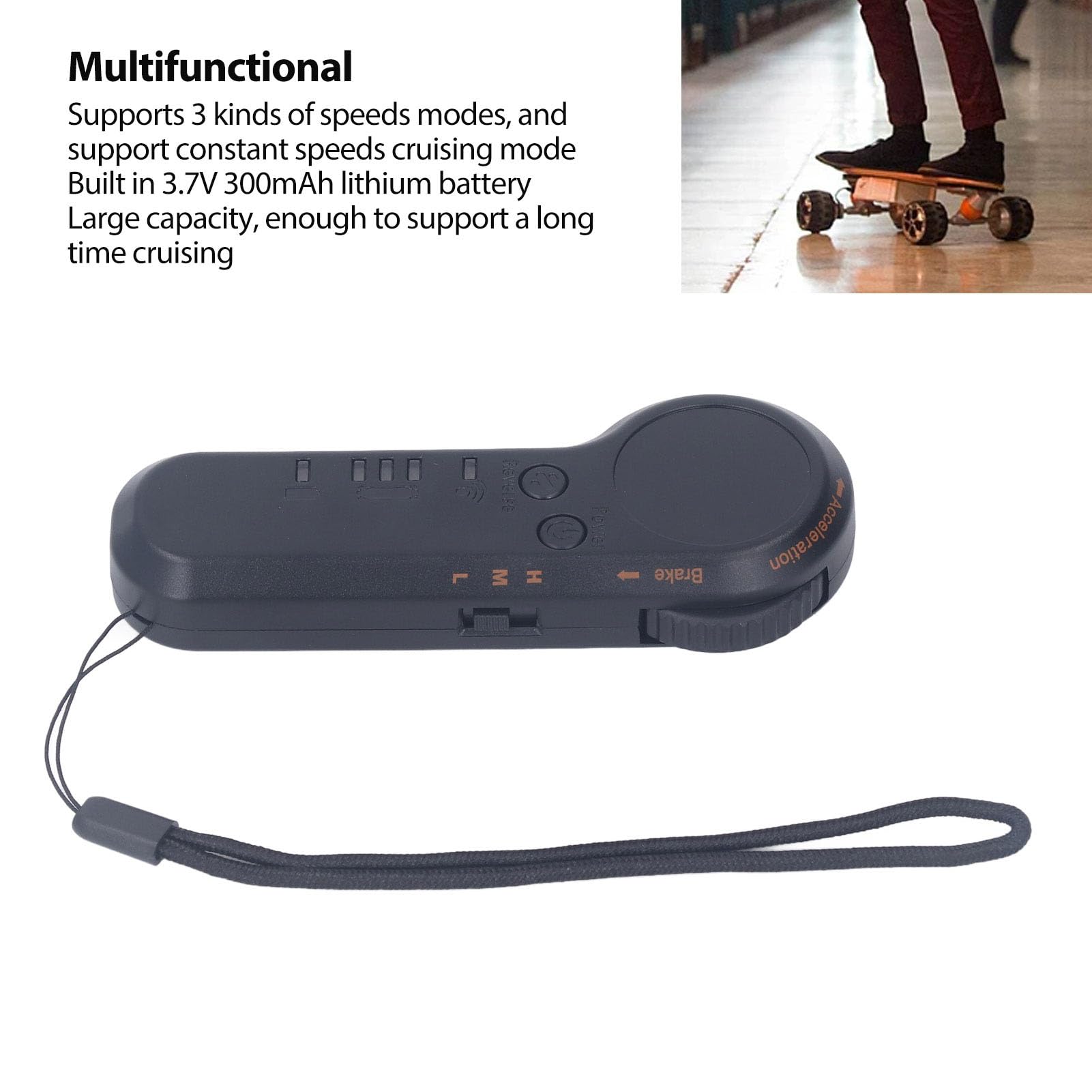 Yuecoom Remote Control for Skateboard, ISM 2.4G to 2.5GHz Wire Less Hand Held Remote Control Accessory for Replacement