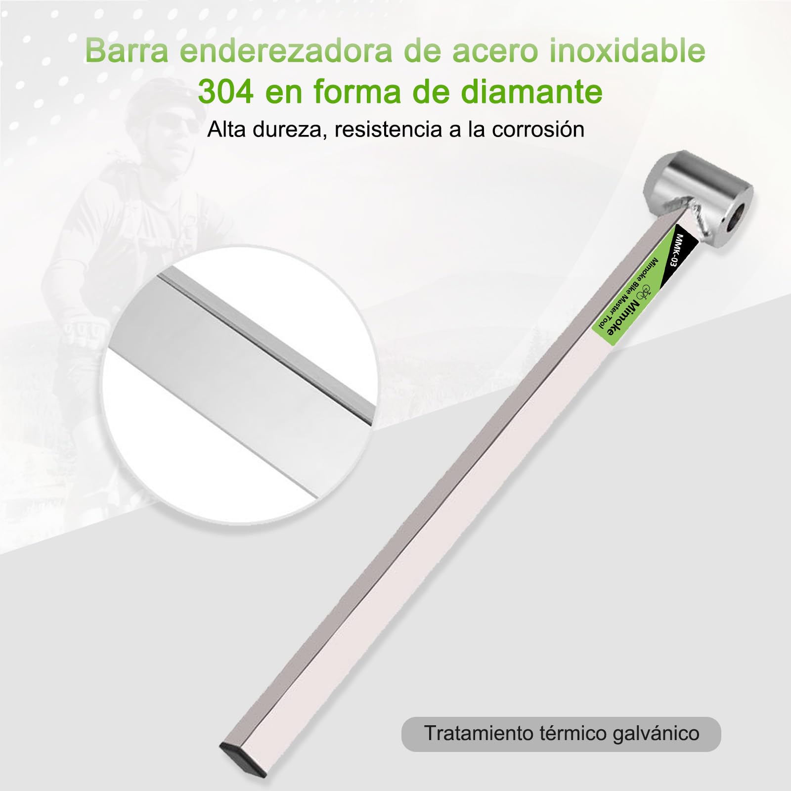 Mimoke Profesional Acero Inoxidable Bicicleta Desviador Percha Alineación Herramienta Calibre Herramienta de alineación precisa para reparación y Mantenimiento de Bicicletas
