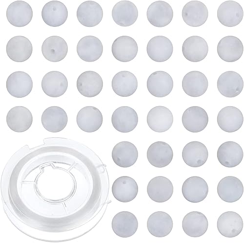 Miniatura 21 de 100 cuentas redondas sueltas de ónix negro natural de 0.315 pulgadas para fabricación de joyas con cordón elástico de cristal Ónix negro,Cristales