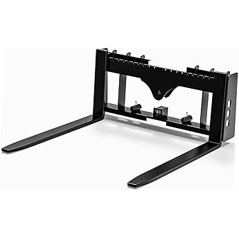 4000 Lbs Skid Steer Pallet Fork Frame Attachment, 48" Fork Blades, Quick Tach Tractor