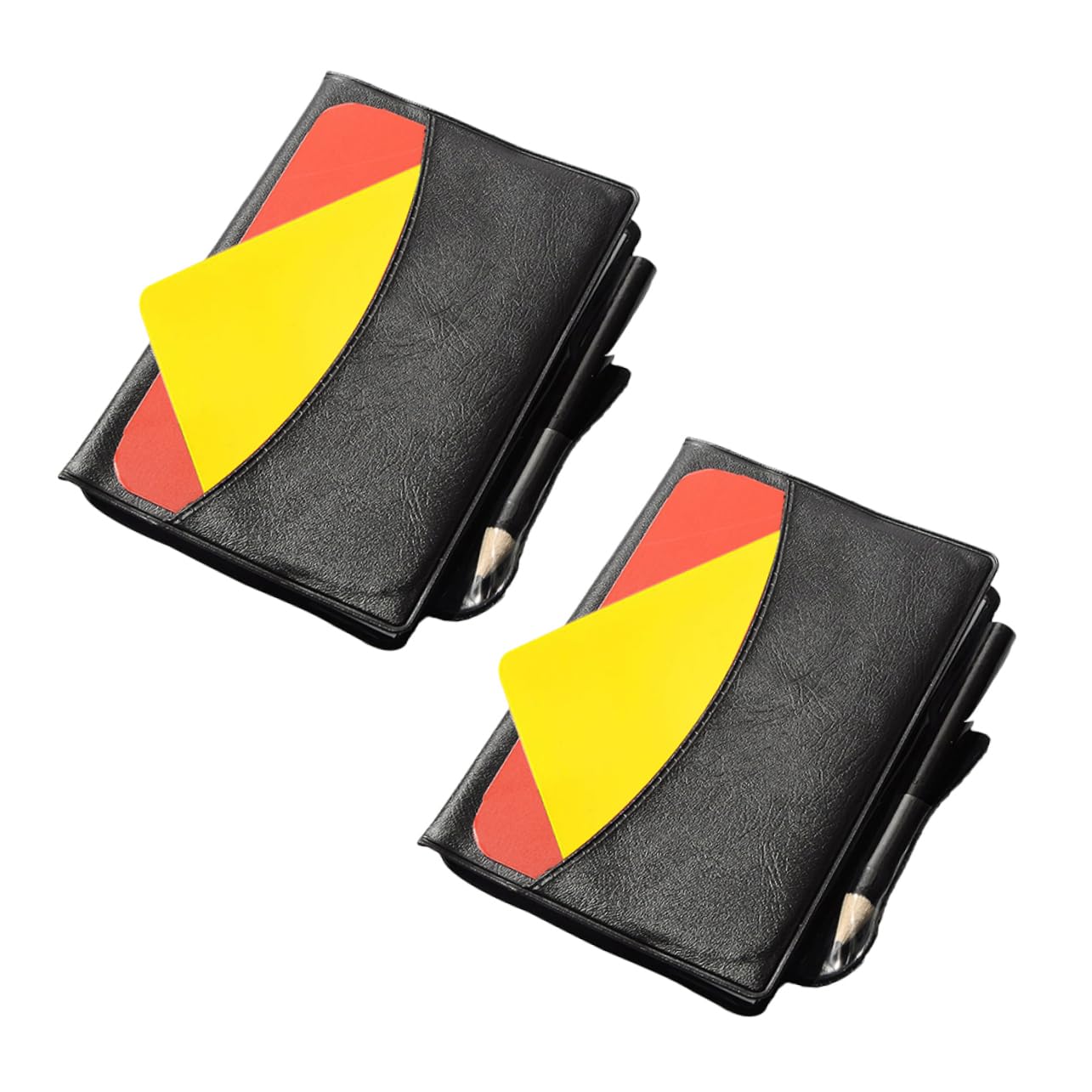 ifundom Soccer Referee Red Card Kit Portable 2 Sets Referee Case Match Accessory