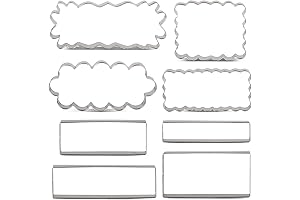 LILIAO Rectangle Scalloped Edge Cookie Cutter Set