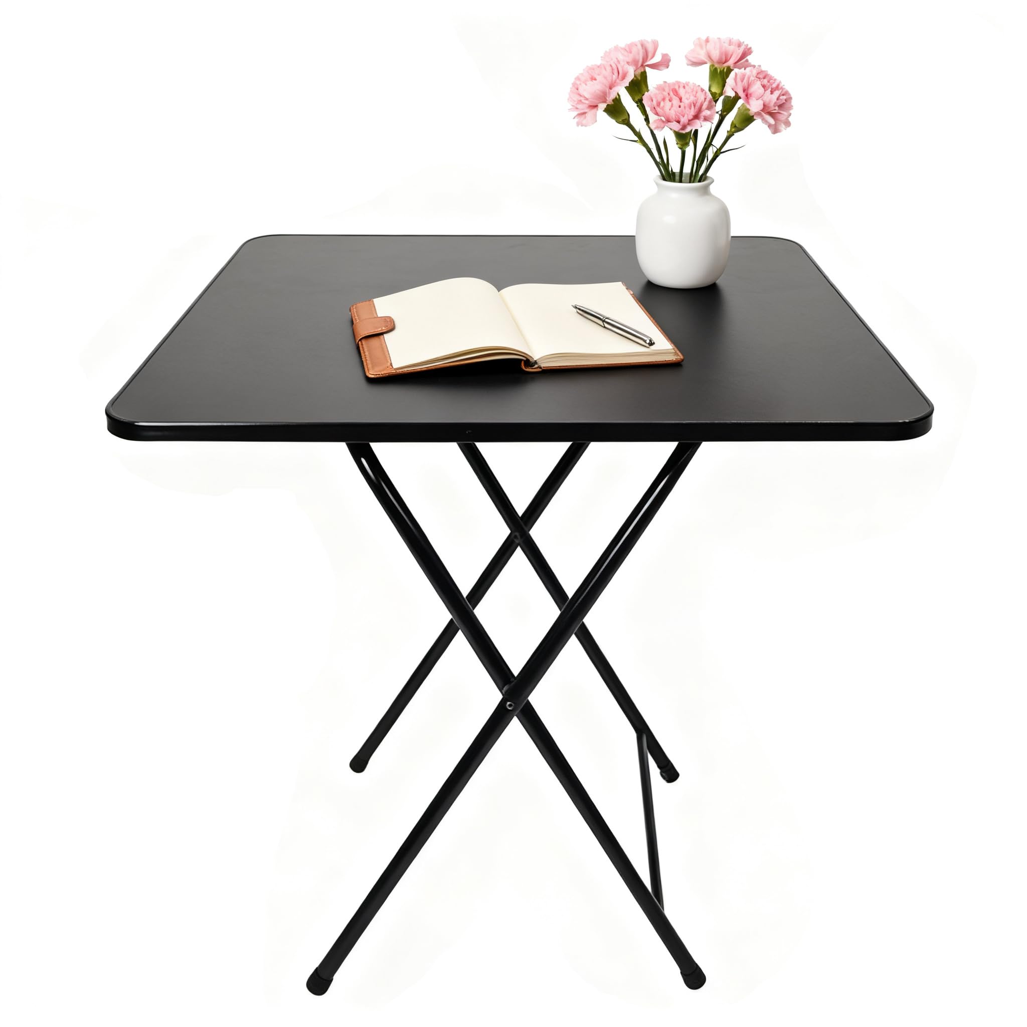 Altsuceser Stylish Compact Foldable Square Table Multi Functional Coffeer Dining Work Table 60 x 60 x 70cm with