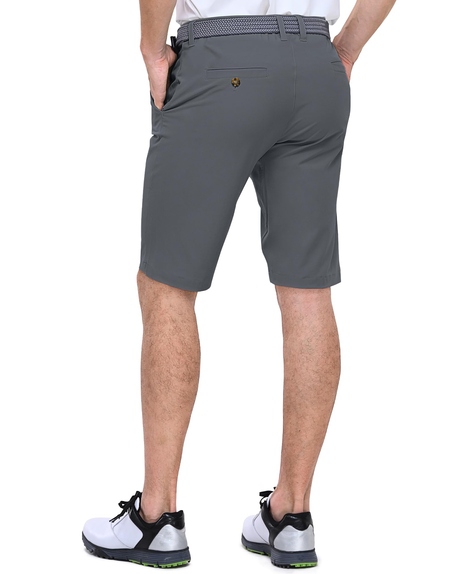 Outdoor Ventures Short de golf pour homme UPF 50+ Stretch Dry Fit 11" Bermuda Short léger à séchage rapide avec poches pour le travail de golf