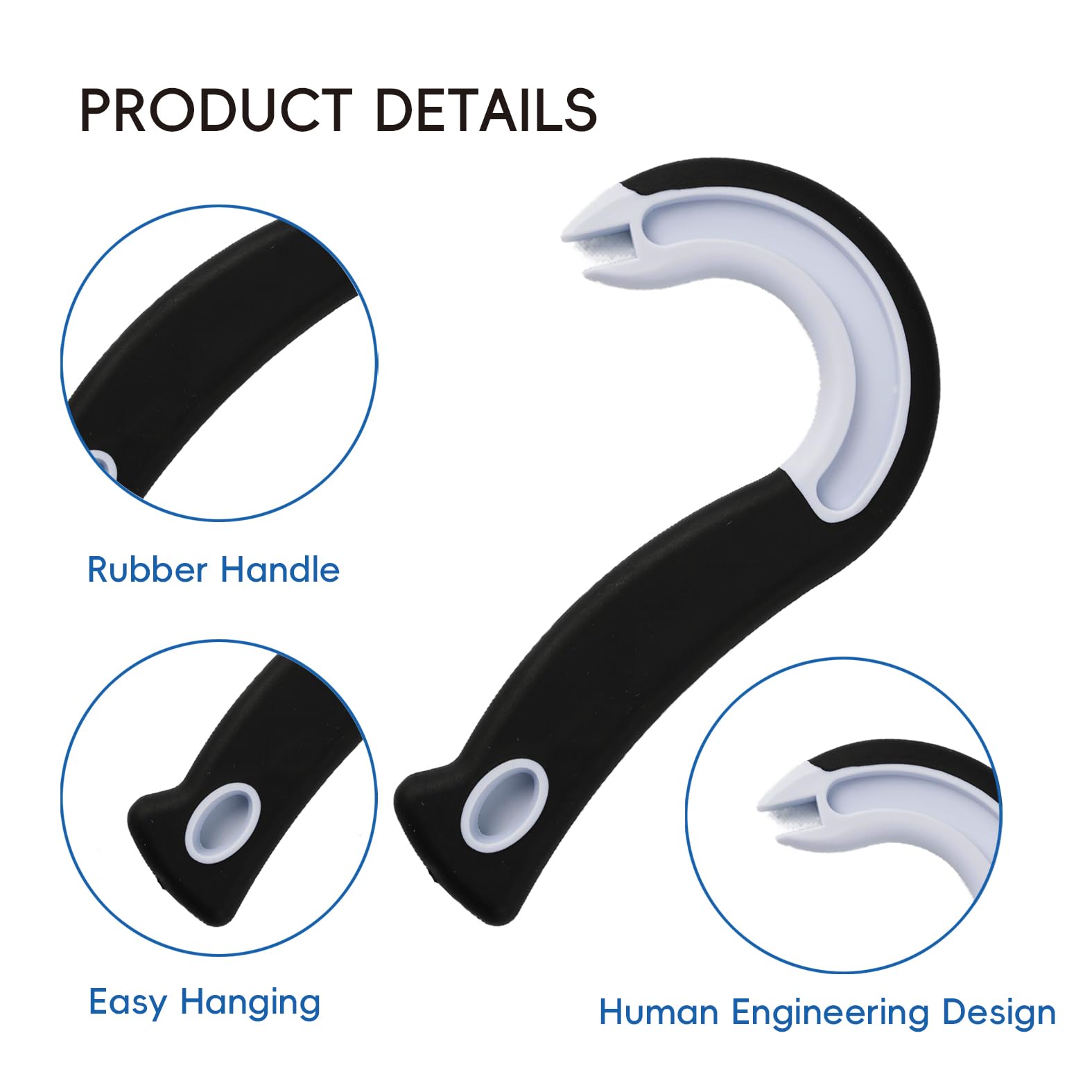 LVYKING Easy Open Ring Pull Can Opener, J Shaped Manual Ring Pull Jars Openers, Pop Top Tab Puller for Soda Tabs, Lid Lifter, Tin Can, Ideal for Weak Hands