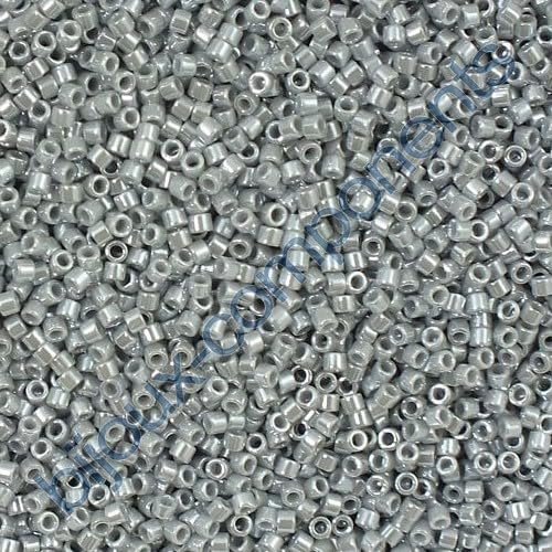 5 g Miyuki DELICA Seed Beads Rocailles, Size 11/0, Opaque Ghost Grey Luster (# DB1570), Japan, Glass — image 1