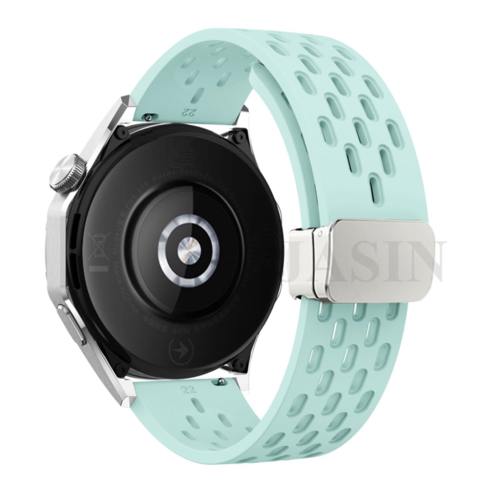 EZZON Bracelet de montre magnétique en silicone pour Huawei Watch GT 5 46 mm 41 mm - Bracelet de sport respirant pour Huawei GT5 Pro GT4 GT3 GT2 Correa (S-vert menthe, 20 mm), 20mm, Achat