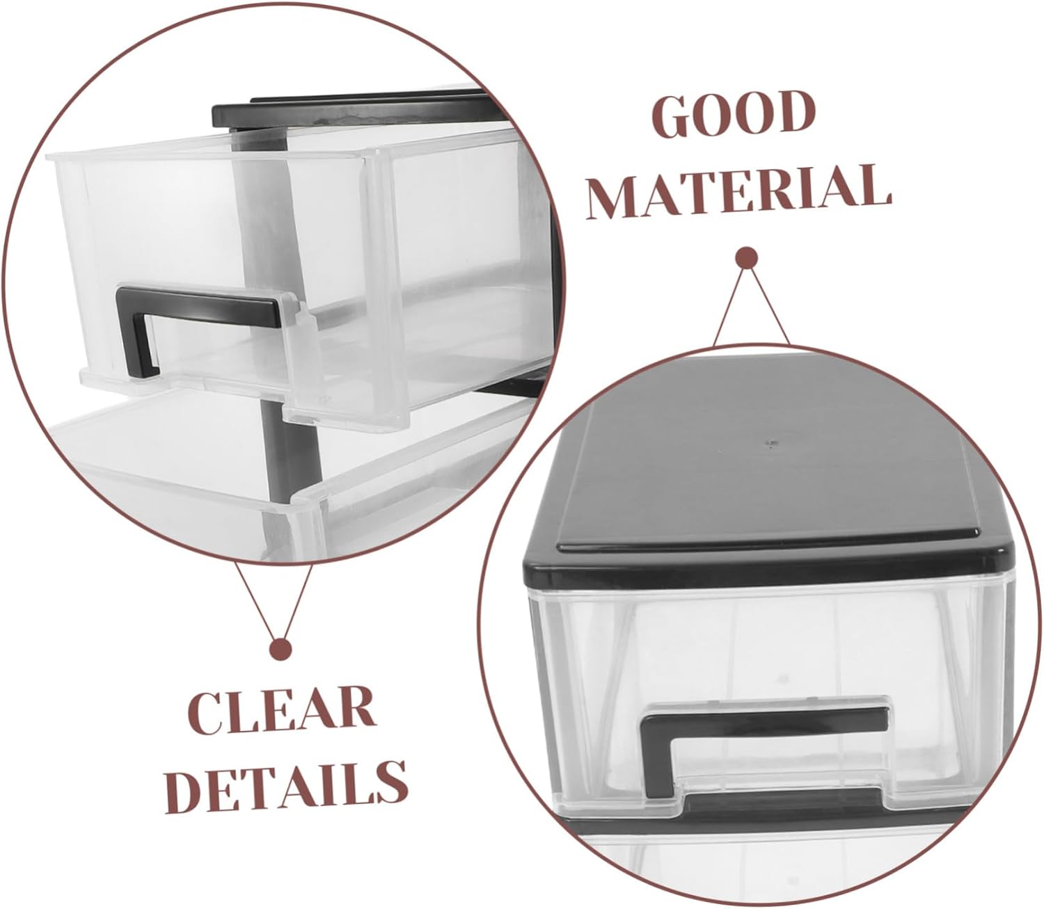 NUOBESTY Drawer Storage Organizer Plastic Storage Bin Desktop Organizer 4-layer Tower