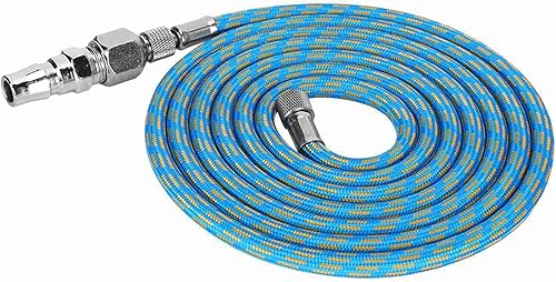 Miniatura 9 de Manguera de aire trenzada, manguera de aerógrafo de 6.0 ft/6.0 pies, pistola de pulverización de nailon, manguera de compresor de aire, 1/8 pulgadas