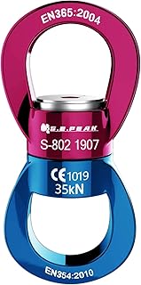 PROND Swing Swivel 35kN Safest Rotational Device, Swing Spinner, Carabiner Swivel, Climbing Rope Swivels for Children’s Web Tree Swing Setting, Aerial Dance, Hanging Hammock