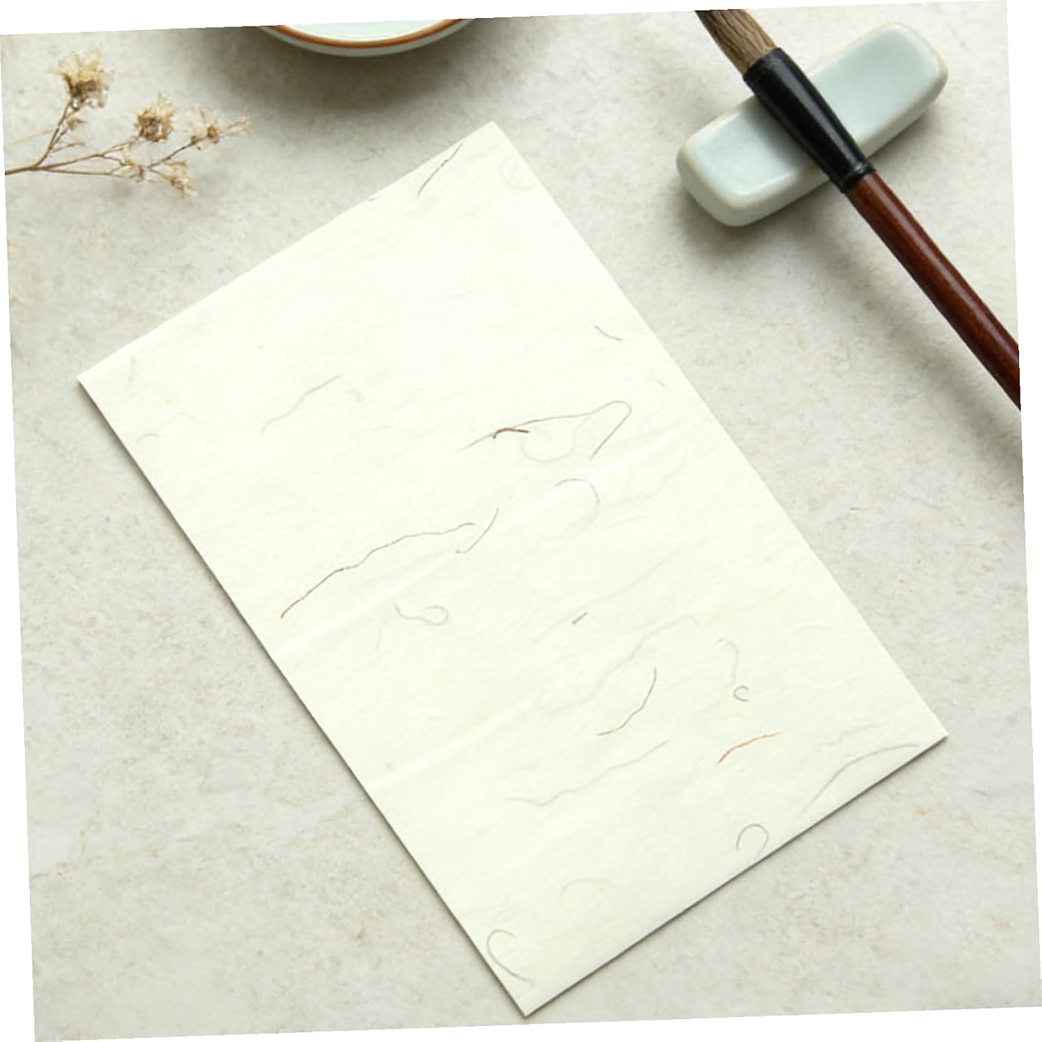 40pcs Chinese Calligraphy Paper Plant Flower Brush Rice Paper Craft Hand Made Art Tissue Xuan Letter Writing