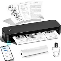 Impressora de Tatuagem Portátil, Impressora de Estêncil de Transferência, Impressora de Estêncil de Tatuagem, Impressora Portátil Compatível com Android, IOS, PC, Impressora A4 Portátil