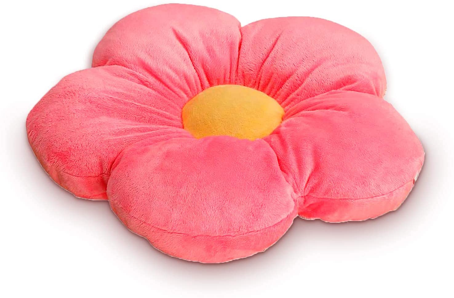 Butterfly Craze Daisy Lounge Flower Pillow - Medium 20 Inches Cozy & Stylish Floor Cushion, Perfect Seating Solution for Teens & Kids, Machine Washable Aesthetic Decor, Plush Microfiber, Pink