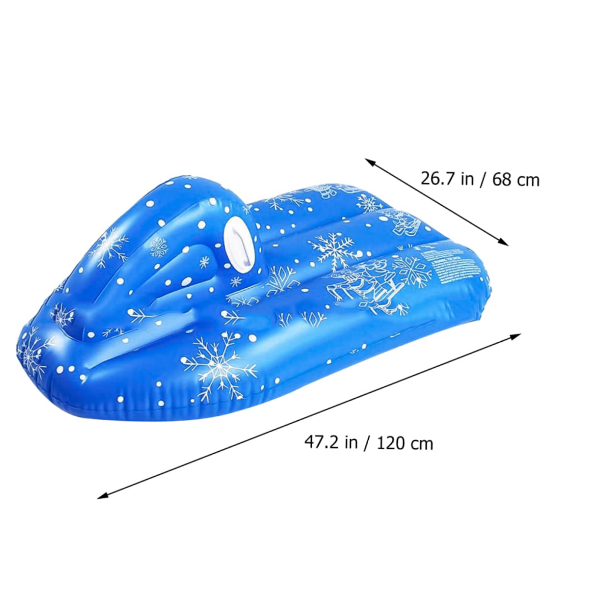 Happyyami Slitta Da Neve Gonfiabile in Pvc Per Ragazzo Ragazza Cerchio Da Neve Resistente Attrezzatura Da Sci Leggera e Portatile Per Giochi Invernali