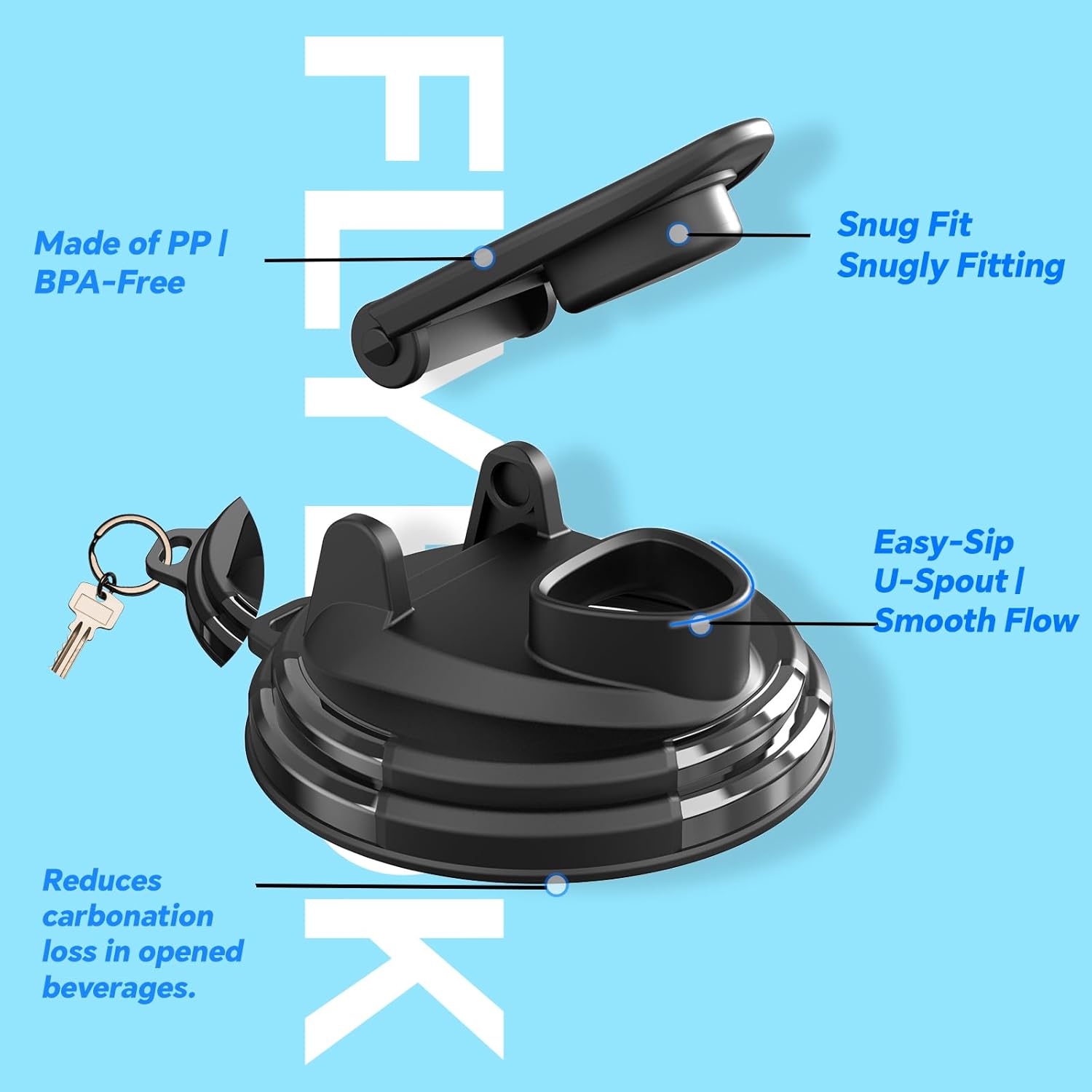 6-Pack Soda Can Lids – Reusable BPA-Free Can Covers for Soda, Beer & Energy Drinks, Universal Fit 202/206 Cans (2.08 & 2.32IN Rims), Helps Keep Drinks Fresh & Clean - Image 6