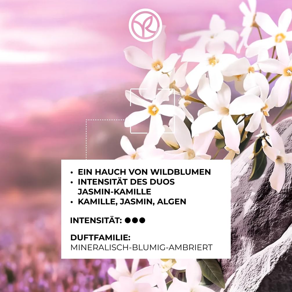 Yves Rocher PLEINES NATURES Eau de Parfum Sur La Lande-Mit Noten von Kamille, Jasmin und Algen-Absolue- Blumig-orientalischer Damenduft -100 ml