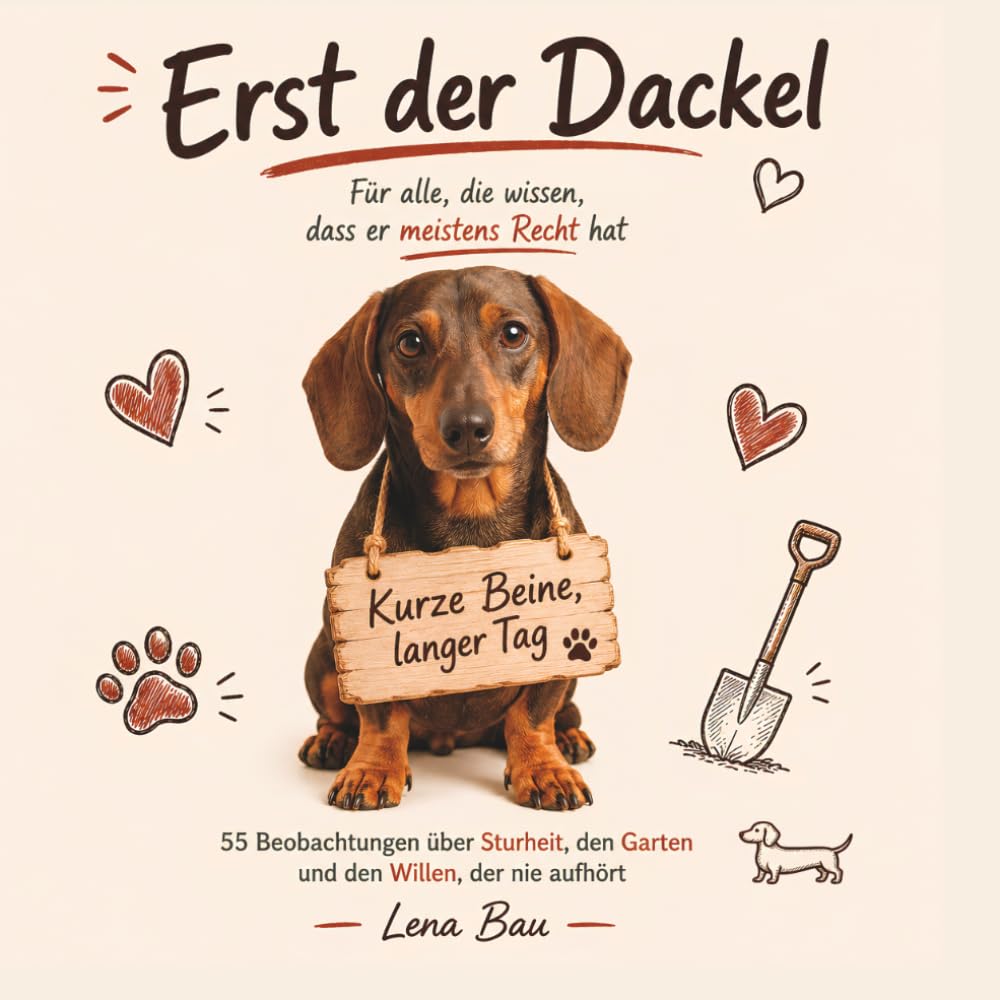 Erst der Dackel - Für alle, die wissen, dass er meistens Recht hat: Lustiges Geschenkbuch für Dackel-Besitzer | Geschenkidee für Hundeliebhaber | Geburtstag | Weihnachten