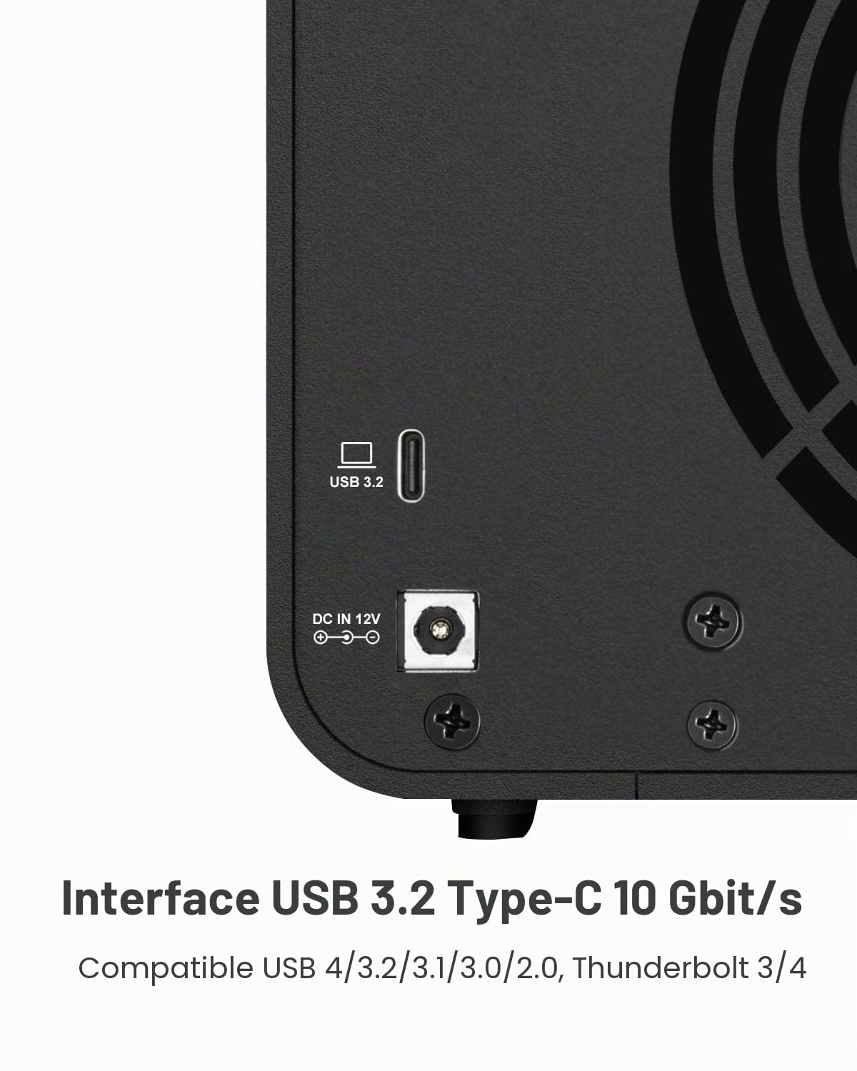 TERRAMASTER Boîtier de Disque Dur Externe D4-320 - 4 Baies USB 3.2 Gen2 10 Gbit/s Type C Clé USB remplaçable à Chaud Plug and Play (sans Disque)