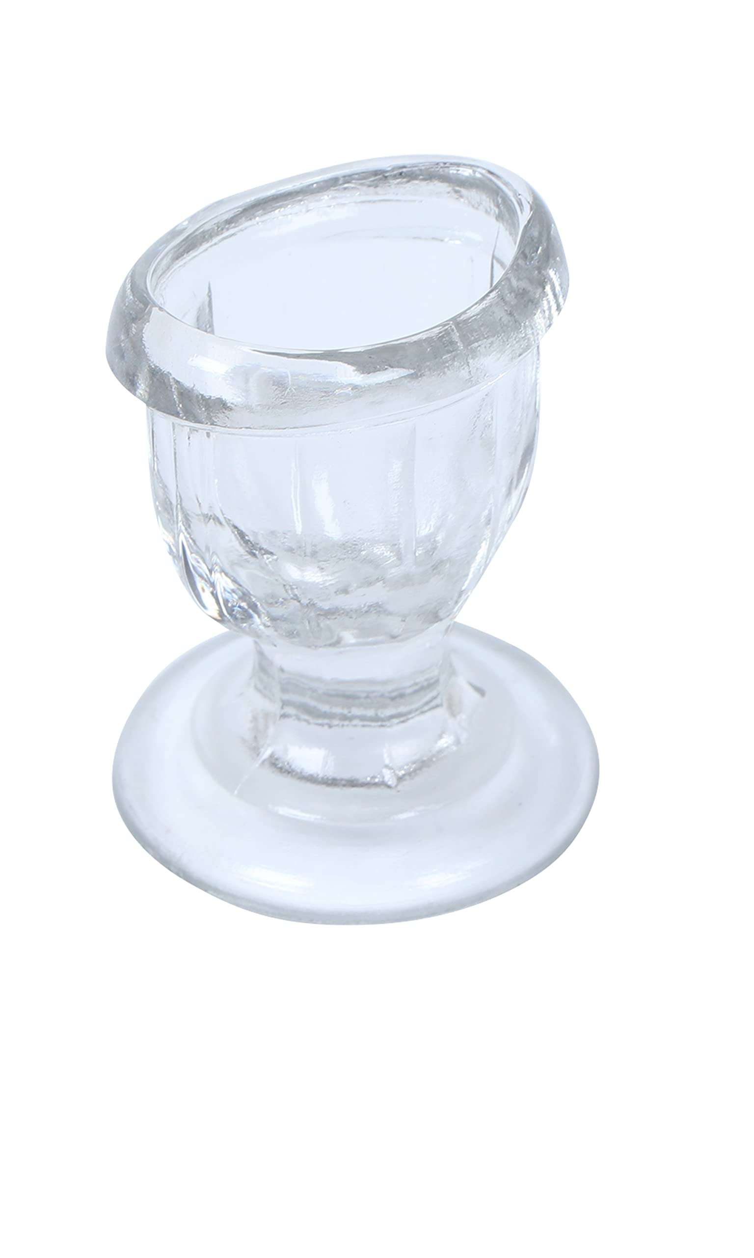 Gobelet de lavage des yeux en verre avec design ingénieux pour s'adapter aux yeux pour un nettoyage efficace des yeux – Bord en forme d'œil, ajustement parfait – Transparent – 1 pièce