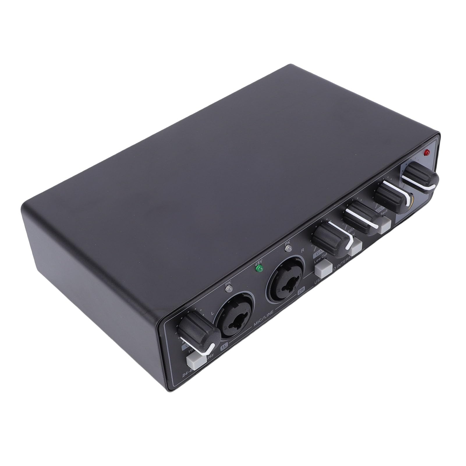 Bewinner Interfaz de USB C, Grabación de 24 Bits a 192 KHz con Preamplificador Transparente y Entrada Hi Z, para Músicos que Transmiten Podcasting, PC, Mac, Software DAW (BLACK)
