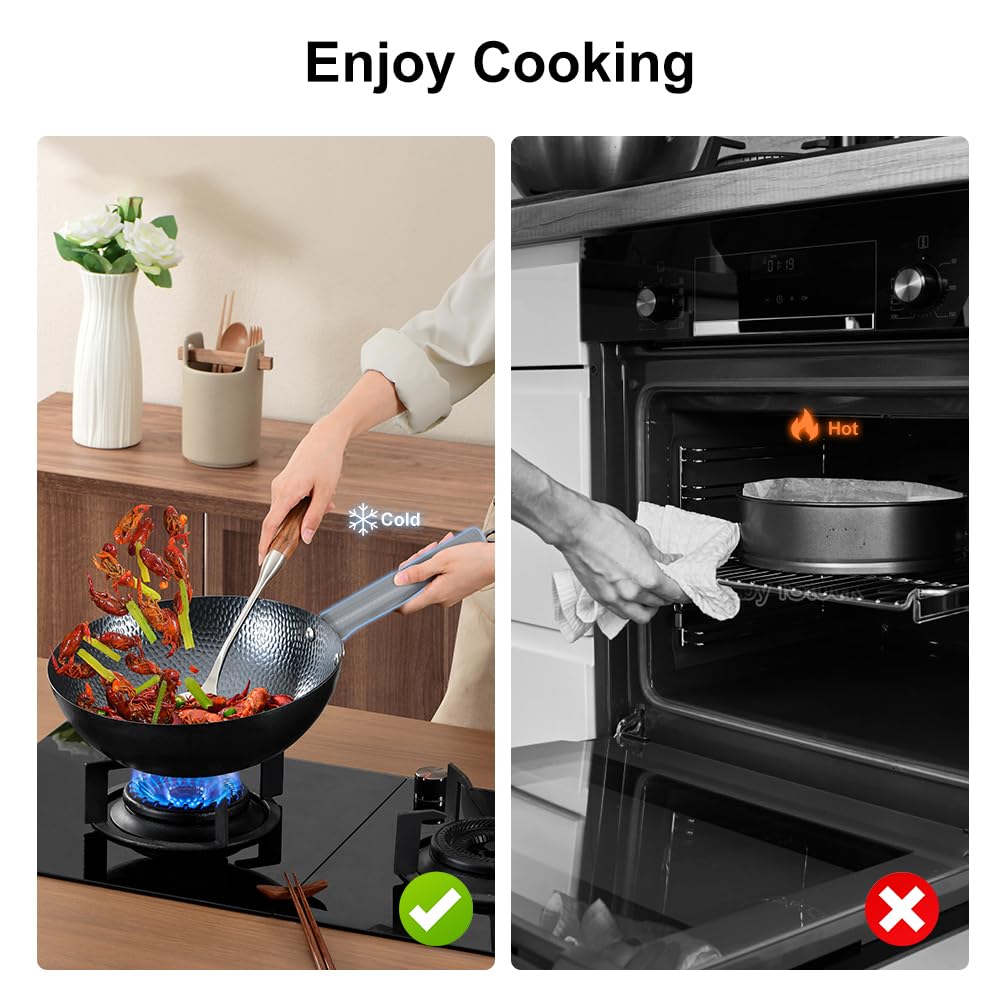 3PCS Pot Handle Heat Insulation Silicon Cover, zxbaers Cast Iron Handle Cover Silicone, Cover Sleeve Pot Silicone Anti-Scald Handle — Amazon image 7