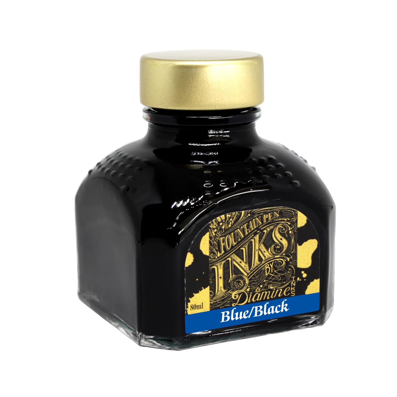 Amazon | Diamine ブランド 80ml ブルー/ブラック ボトル入り万年筆