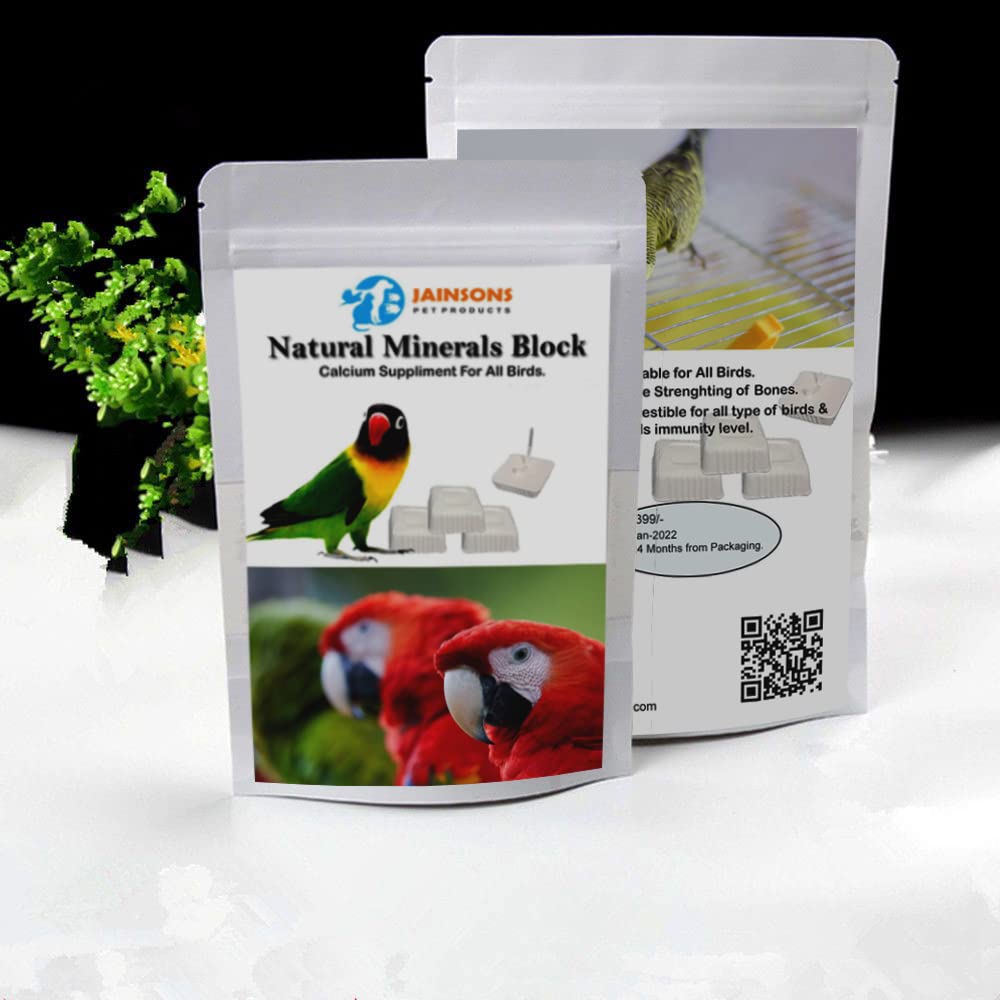 Jainsons Pet Products Natural Mineral Block Calcium Supplement for All Birds 300 Gm (4 pcs) (B09RK3MNBQ) Amazon Price History, Amazon Price Tracker