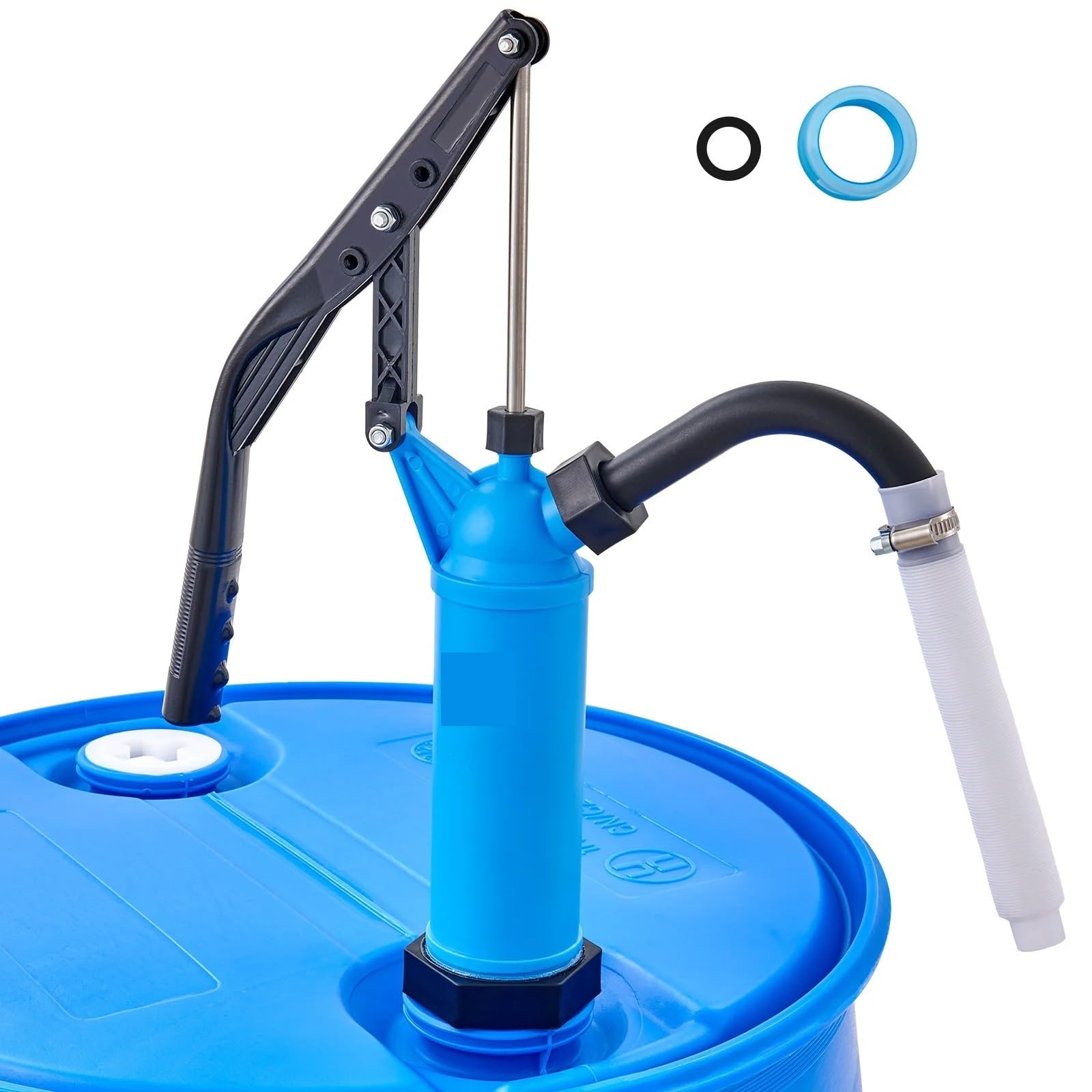 Bomba de tambor, 9.5/10 oz por carrera, bomba de barril de acción de palanca, compatible con tambores de 5 a 55 galones, operación manual,Bomba de palanca para uso intensivo