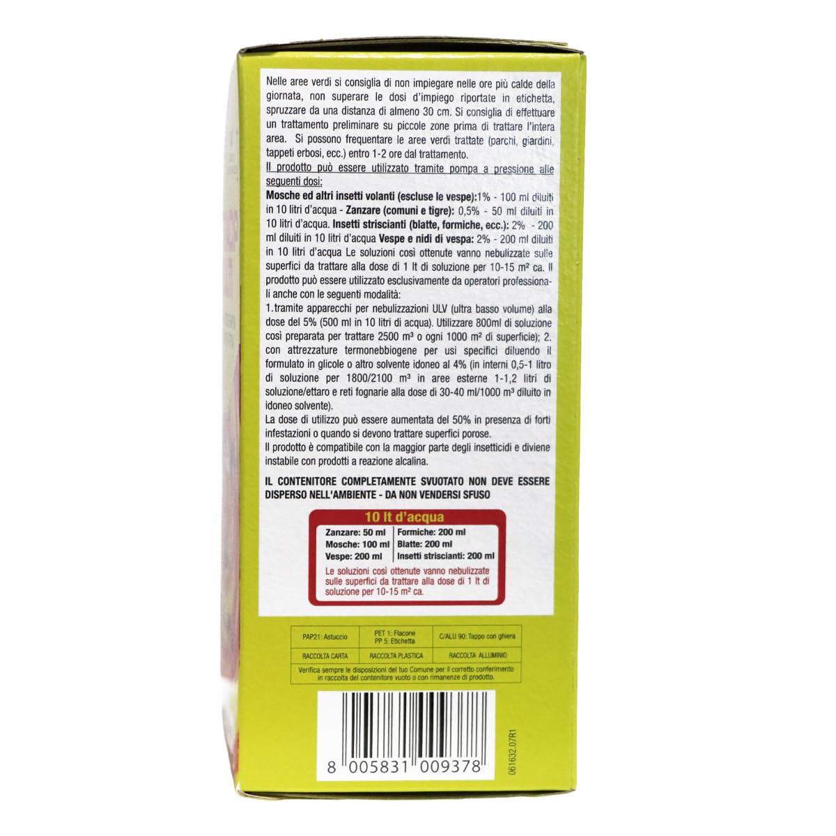 Zapi Garden | Tetracip Multi - Insetticida Multi Insetto, Concentrato Contro Mosche, Zanzare, Blatte, Formiche, Vespe e Nidi, da Esterno, 250ml