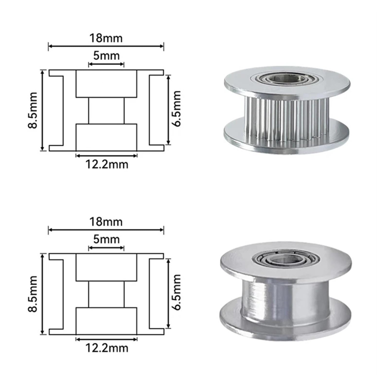 Kit puleggia tenditrice GT2 20T e cinghia 5M for stampante 3D