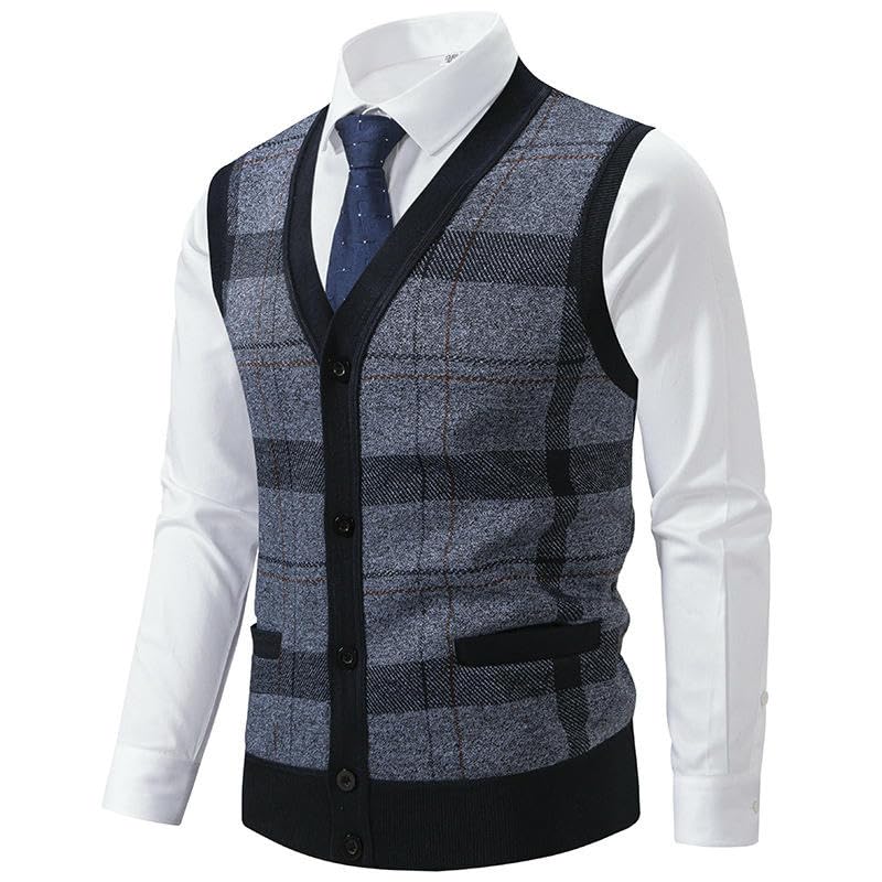 Chaleco de punto térmico de hombre ropa de abrigo ajustada para invierno 3
