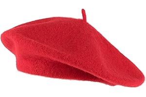 Wool Blend Classic French Beret for Men and Women, Available in a...