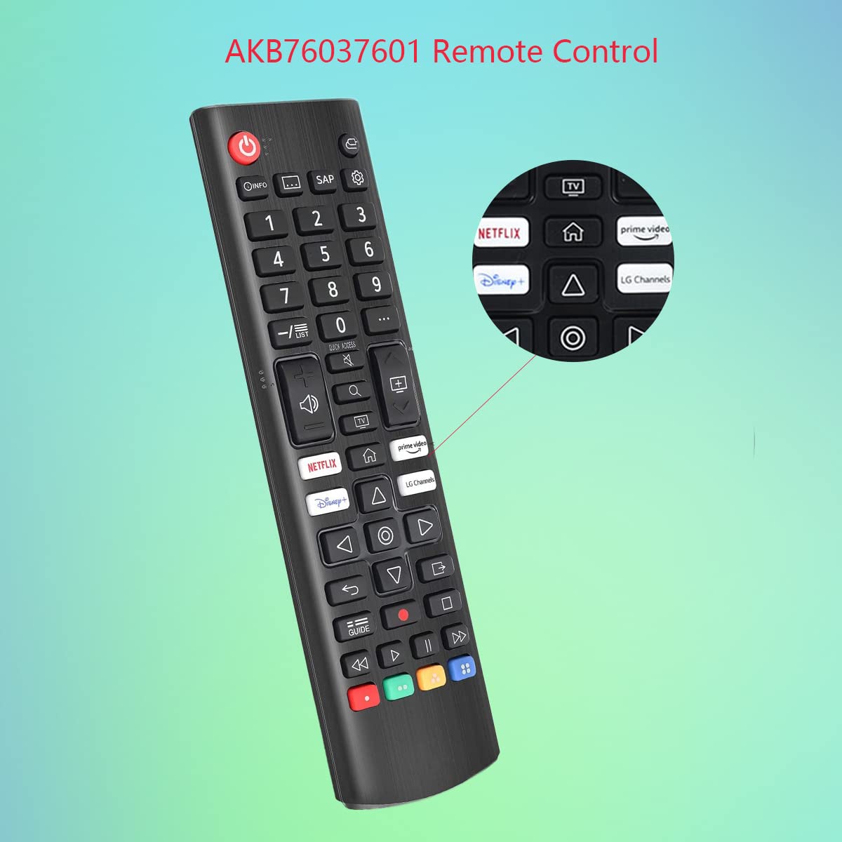 Universal Replacement Remote Control For LG TVs – Fits 43UP7000PUA, 50UP7000PUA, 55UP7000PUA, AKB76037601 – Black