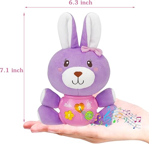 Miniatura 6 de Regalos de Pascua para bebés para niñas y niños Conejito de Pascua de peluche Juguetes musicales para bebés Juguetes de Pascua para bebés de 6 a 12