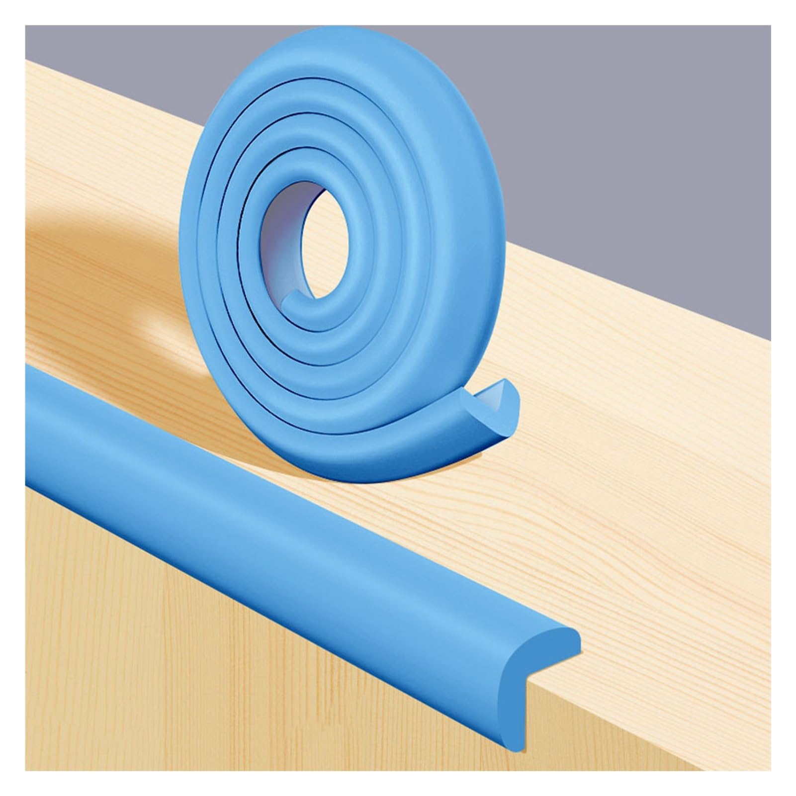 YNBSHGAA Foam edge protectors, Adhesive Bumper Edge Guards, Corner Foam Padding For Furniture Fireplace, 78.7in Long,Blue-4pcs