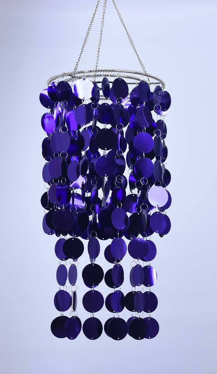 FlavorThings Purple Bling Hanging Chandelier Great idea for Wedding Chandeliers Centerpieces Decorations and Any Event Party Decor