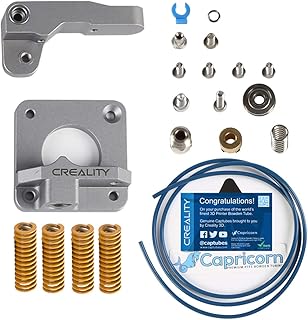 Creality Upgrade 3D Printer kit with Metal MK8 Gray Alloy Extruder + Capricorn Bowden PTFE Tubing(1M) + Bed-Level Spring 1.75mm Filament for Ender 3/3 Pro/CR-10 Series/10S/20/20 Pro Printers