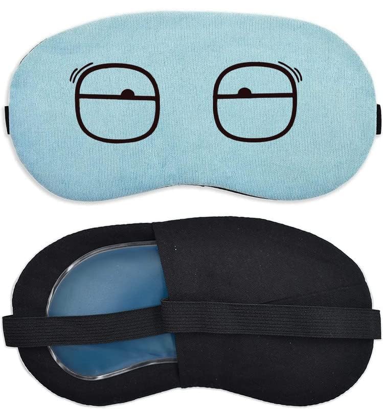 Printed Eye Mask For Sleeping Men Women With Cooling Gel For Night Deep Sleep, Puffy Eye'S, Dark Circles,(Free Ear Plugs).-image-0