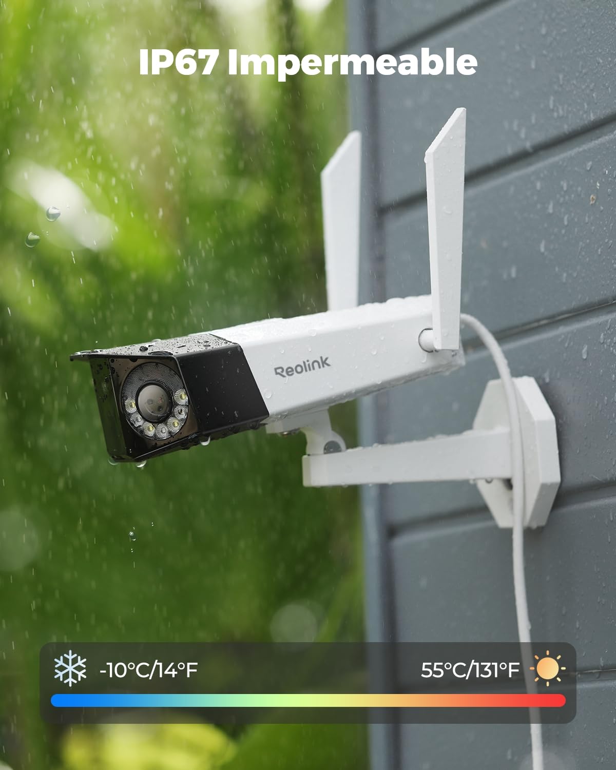 Reolink Camara Vigilancia WiFi Exterior 4K Doble Lente, Duo 2 WiFi | Detección Personas/Vehículos/Mascotas, WiFi 6 Dual 2,4/5GHz, Visión Nocturna Color, Audio Bidireccional, Almacenamiento Local