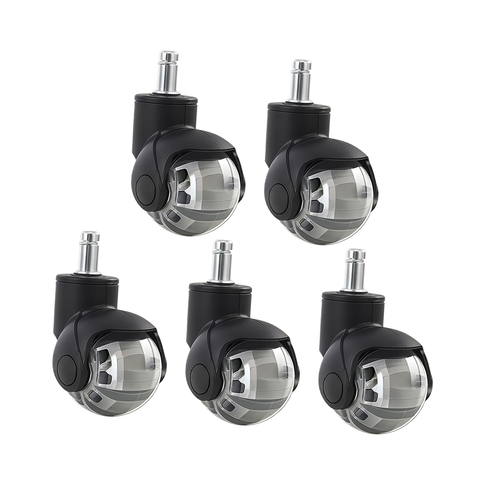 Quiet 360 Rotation PU Casters for Offices Chairs with 2 Inch Size and 11x22mm Compatibility Floor Friendly PU Casters