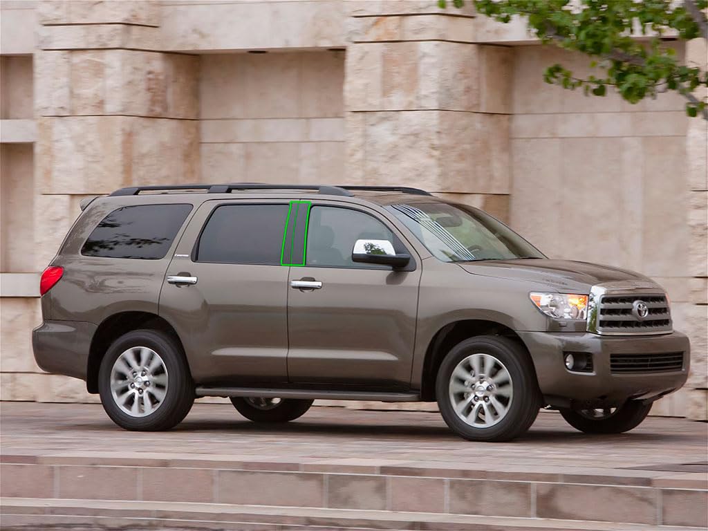 Rvinyl Rtrim - Decalcomania per pilastro, compatibile con Toyota Sequoia 2008-2015, colore: Nero opaco