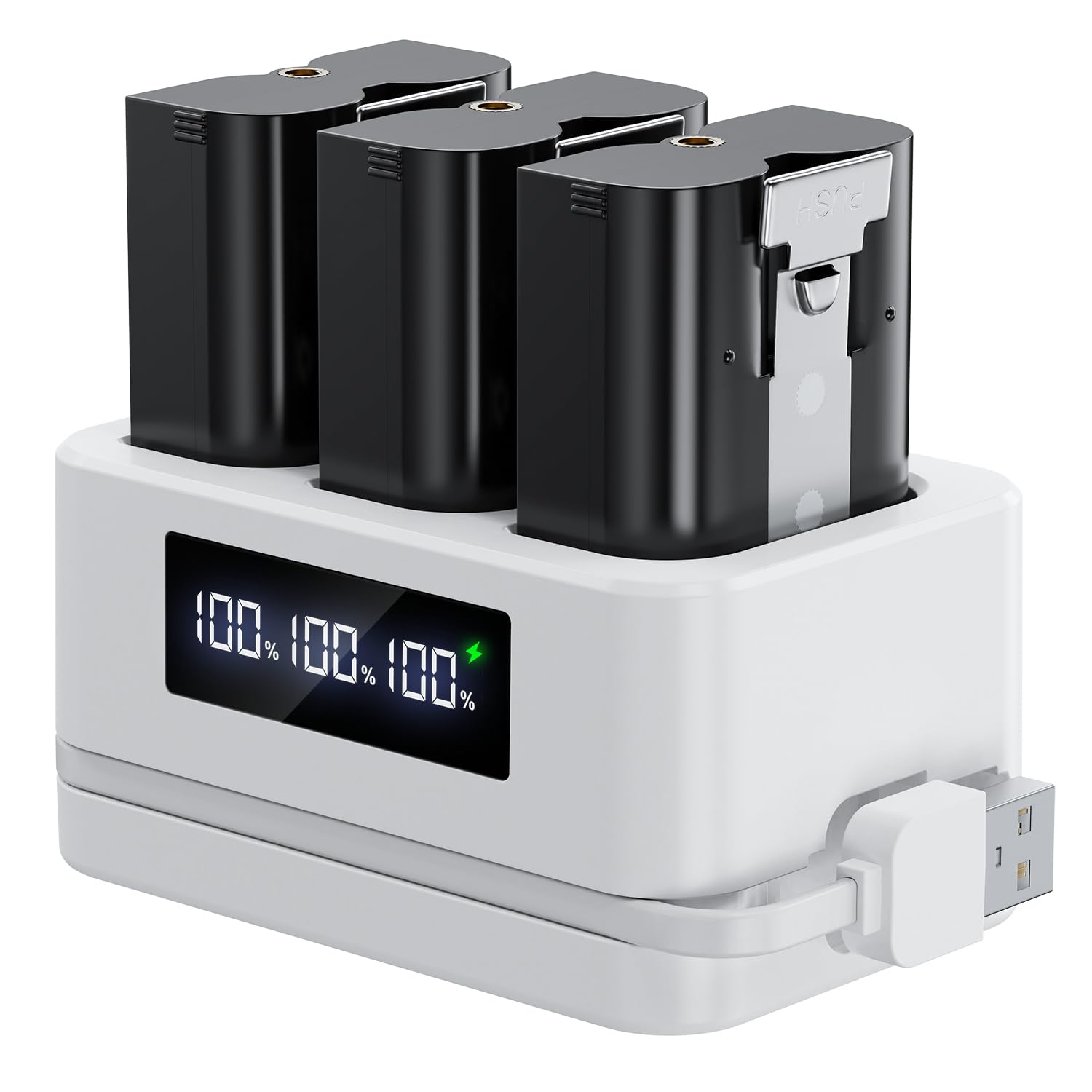 2 Batterien Und Ladestation für Ring Video Doorbell, 3.65V 6040mAh Akku kompatibel mit Video Doorbell 2/3/3+/4, Spotlight Cam Battery, Stick Up Cam(2/3Gen)