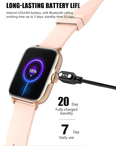 Miniatura 7 de Reloj inteligente responderhacer llamadas reloj inteligente de 17 pulgadas para teléfonos Android e iOS con seguimiento de frecuencia cardíaca del