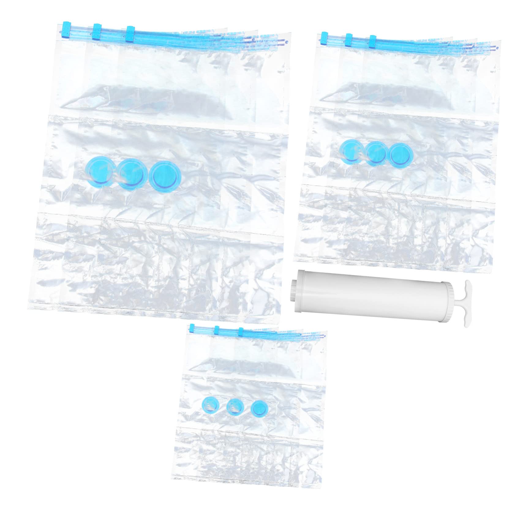 BESTOYARD Sacchetti Sottovuoto per Compressione Vestiti Materassi Pet Pe 3 Misurazioni 30x50 50x70 70x100cm Pompa