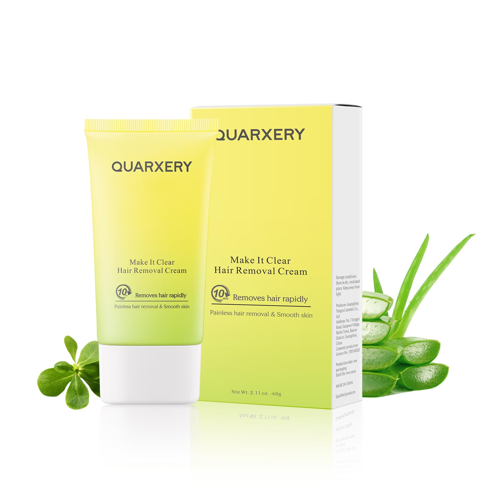 QUARXERY Body Hair Removal Cream For Women Men 5-10 Mins Painless Depilatory Cream For Sensitive Skin With Soothing