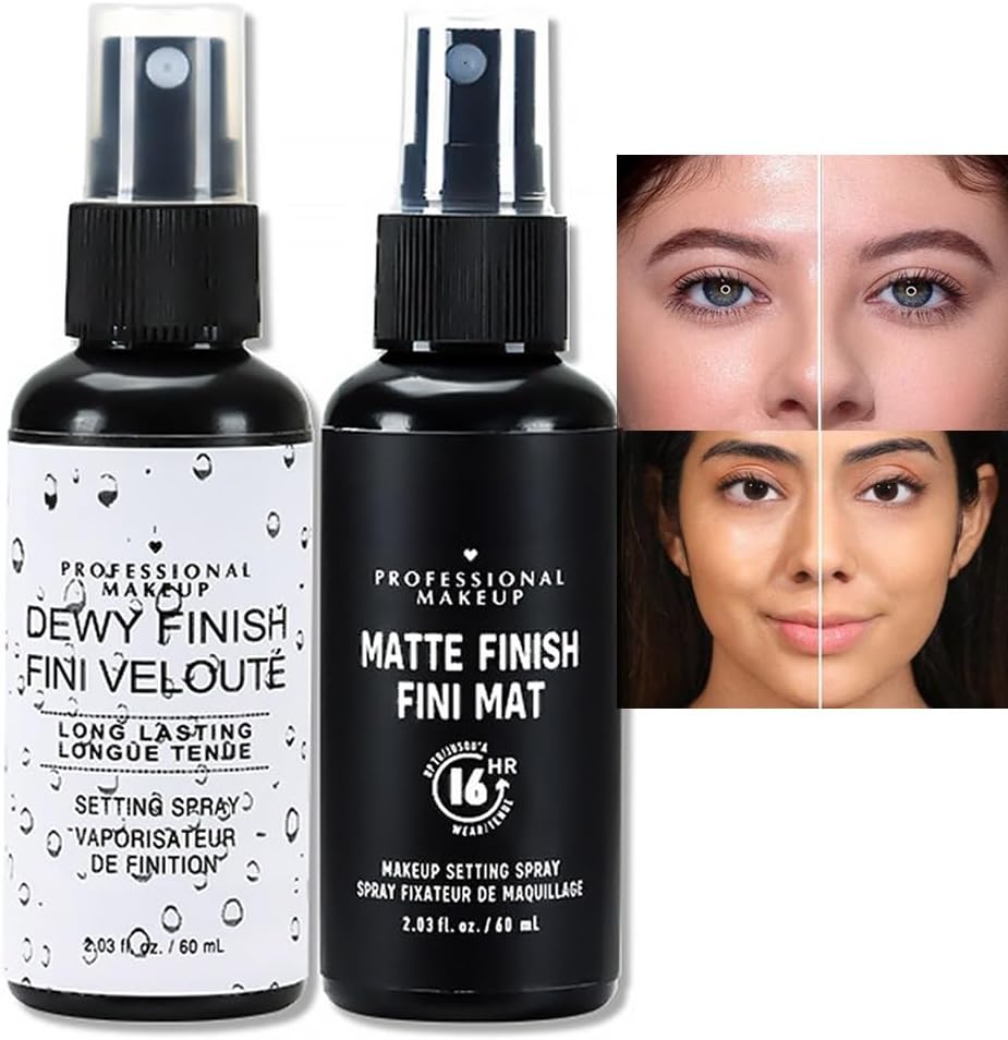 2IN1 Hydrating Setting Spray for Face,Primer Face Makeup Matte Dewy Finish,Waterproof Setting Spray for Makeup Long Lasting,Oil Control,maquillaje Up To 16 Hours,Vegan & Cruelty-Free