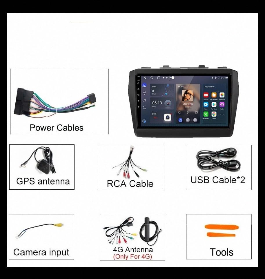 Radio Coche 2 DIN para Suzuki Swift 5 2016-2021 con Carplay Inalámbrico 7