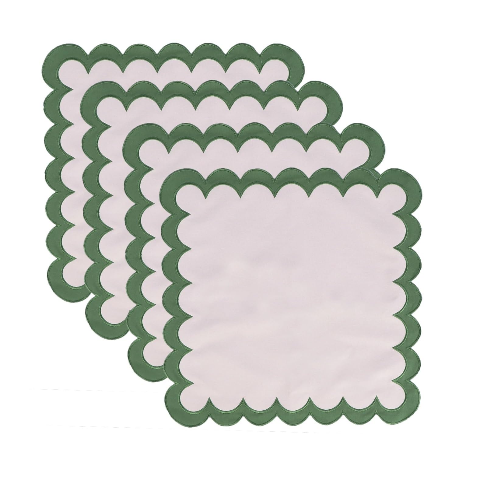 WZPTLKIBAD Dinner Placemat Napkins, Scallop Edge, 13 * 19 inch
